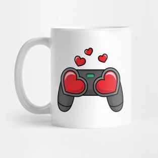 Gamer Lover Heart Valentines Day Mug